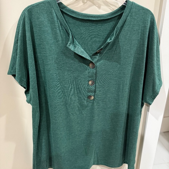 SHEIN Tops - SHEIN Henley Top